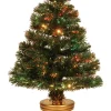 National Tree Unlit- Led Clear Prelit 3 Ft. Fiber Optic Artificial Tree 140 Tips - Case Of: 1