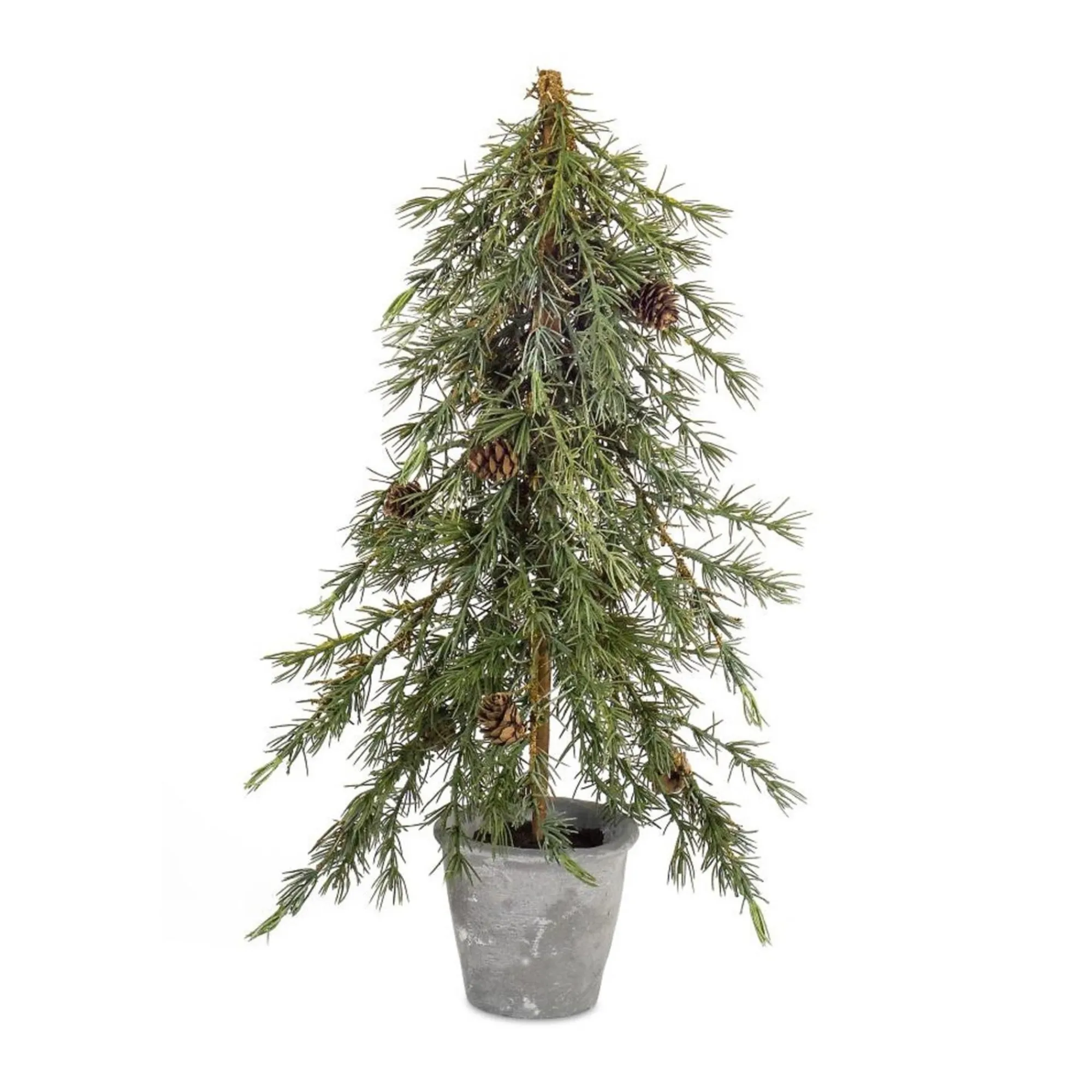 Diva At Home Unlit-Pack Of 2 Potted Pine Pencil Artificial Christmas Tree - Unlit 22"