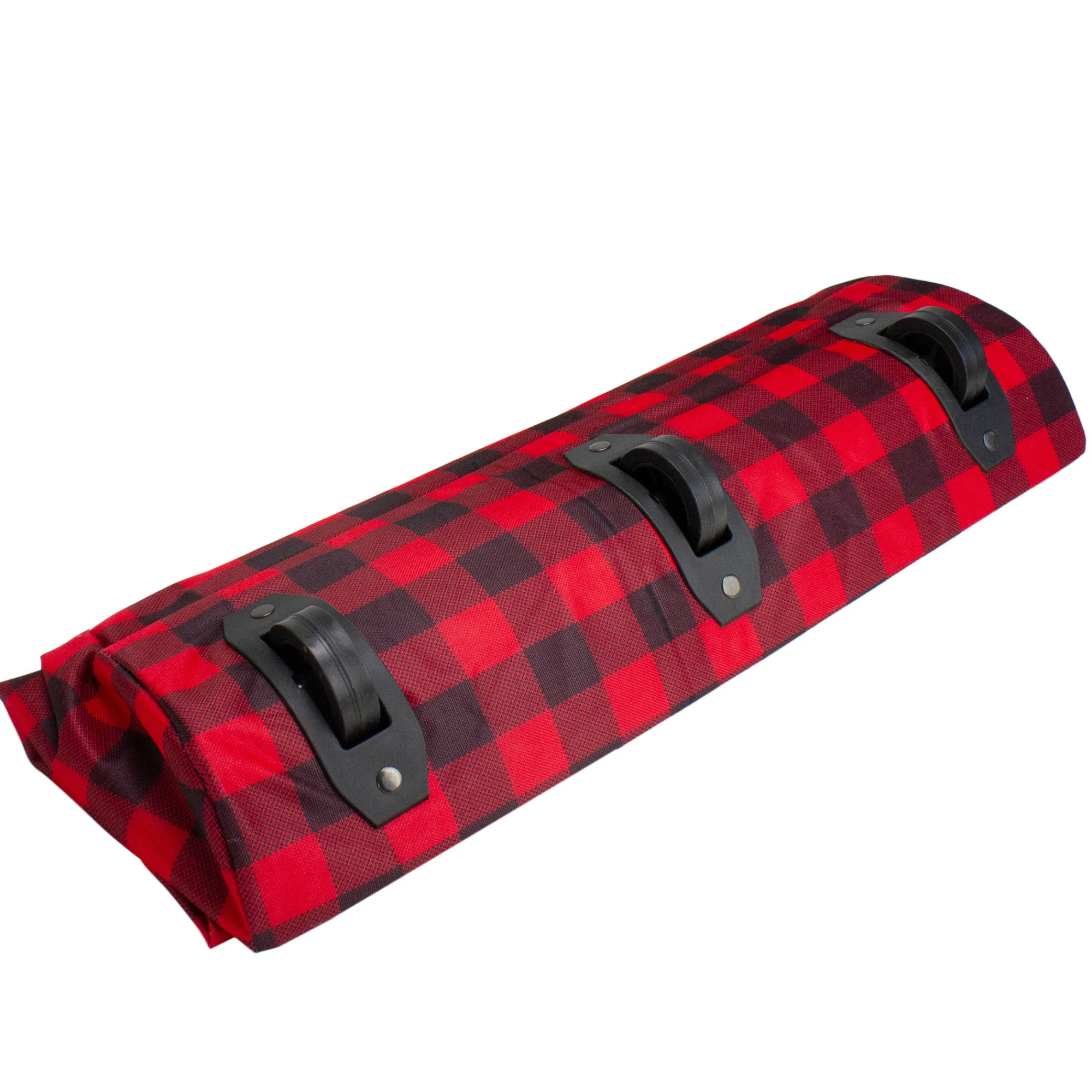 Dyno Tree Storage-Red And Black Plaid Rolling Tree Christmas Tree Storage Bag For Artificial Trees Up To 7.5Ft