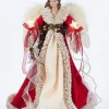 Kurt Adler Finials-Red And Ivory Angel Lighted Christmas Tree Topper Decoration 16 Inch Ul2218 New