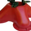 Northlight Real Tree Stands-Red Christmas Tree Stand With Clamping System - For Live Trees Up To 10'