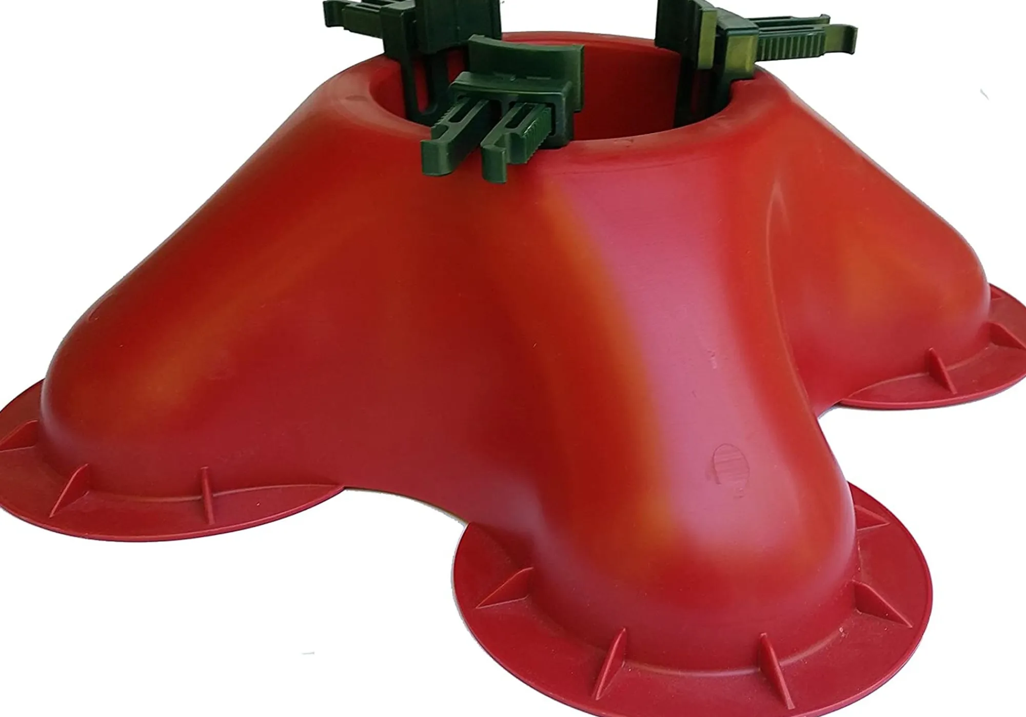 Northlight Real Tree Stands-Red Christmas Tree Stand With Clamping System - For Live Trees Up To 10'