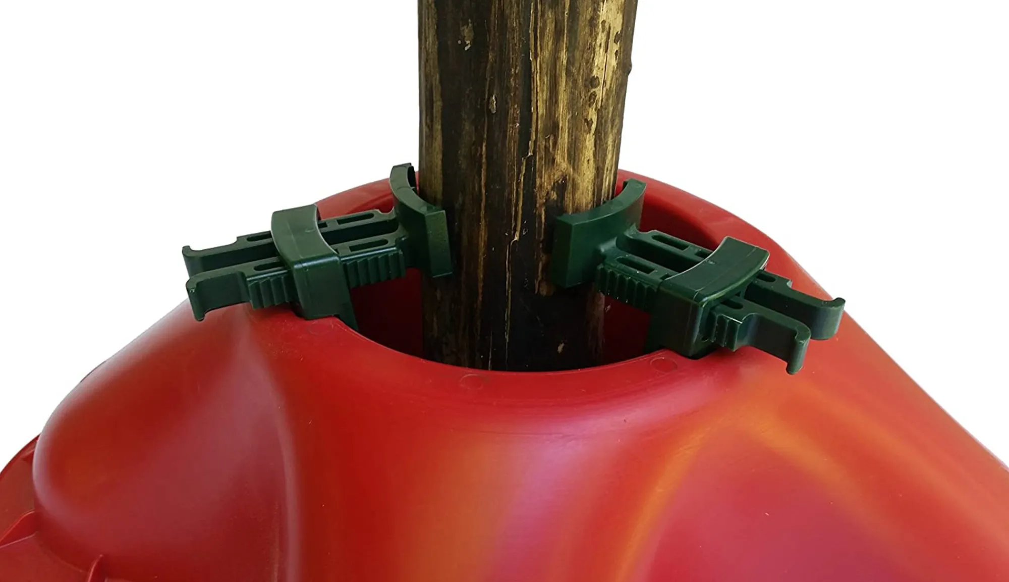 Northlight Real Tree Stands-Red Christmas Tree Stand With Clamping System - For Live Trees Up To 10'