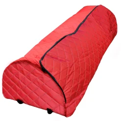 Northlight Tree Storage-Red Quilted Rolling Christmas Tree Storage Bag For Trees Up To 12Ft