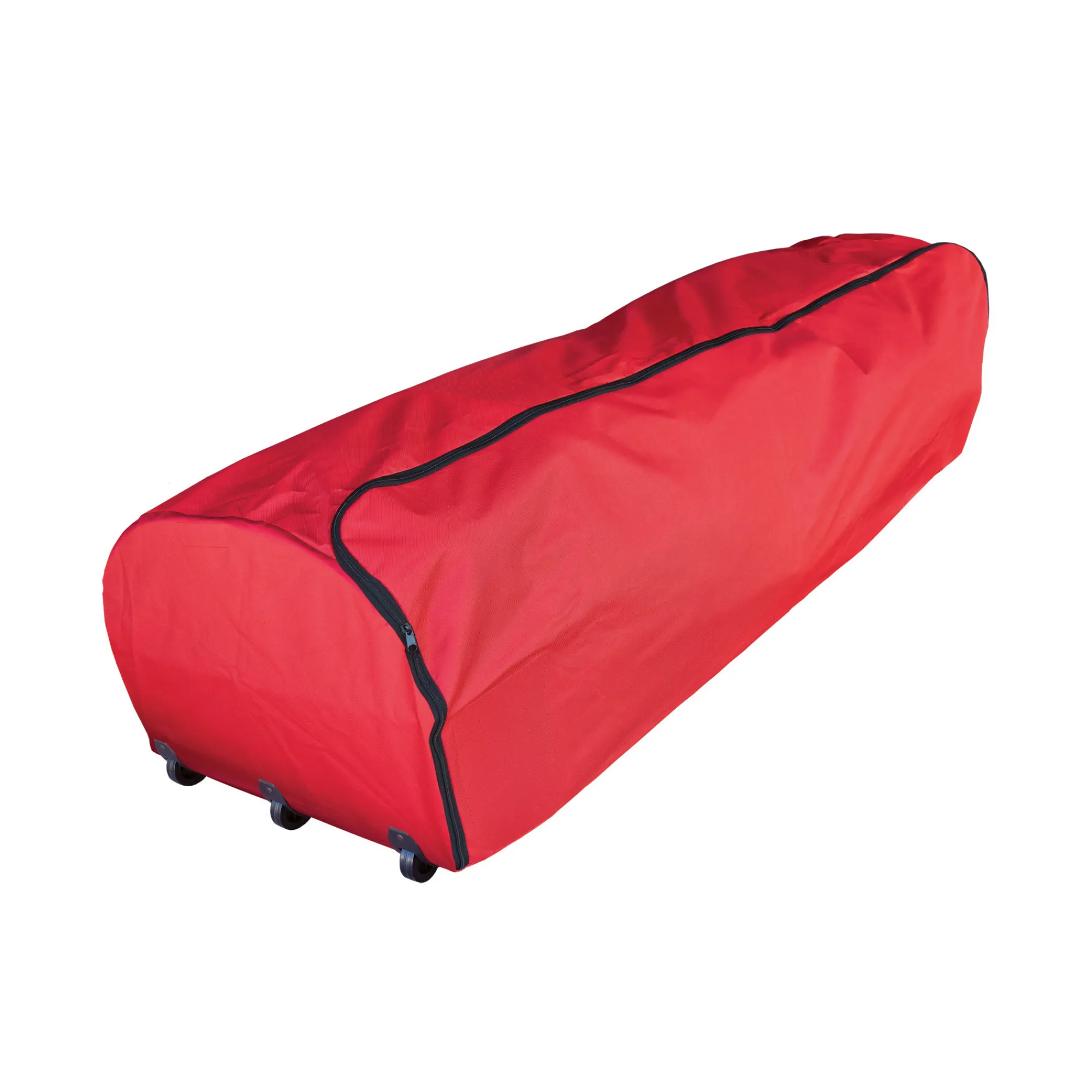 Northlight Tree Storage-Red Rolling Christmas Tree Storage Bag For Trees Up To 12Ft
