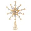 Kurt Adler Finials-Rose Gold Snowflake Christmas Tree Topper 13.2 Inch D3998