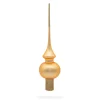 BESTPYSANKY Finials-Rose Gold Solid Color Glass Christmas Tree Topper 11 Inches