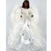 Home and Holiday Shops Finials-Santa's Workshop African American Wedding Dress Angel Tree Topper 16 Inch