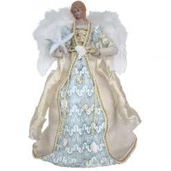 Home and Holiday Shops Finials-Santa's Workshop Coastal Angel Christmas Tree Topper 16 Inch Multicolor