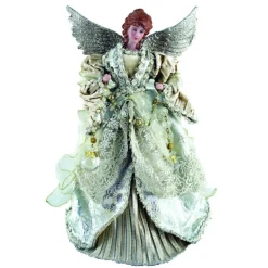 Home and Holiday Shops Finials-Santa's Workshop Gold Gilded Angel Christmas Tree Topper 16 Inch