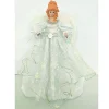Home and Holiday Shops Finials-Santa's Workshop White And Silver Angel Christmas Tree Topper 14 Inch