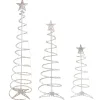 Northlight Spiral-Set Of 3 Clear Lighted Spiral Christmas Trees - 3', 4', And 6'