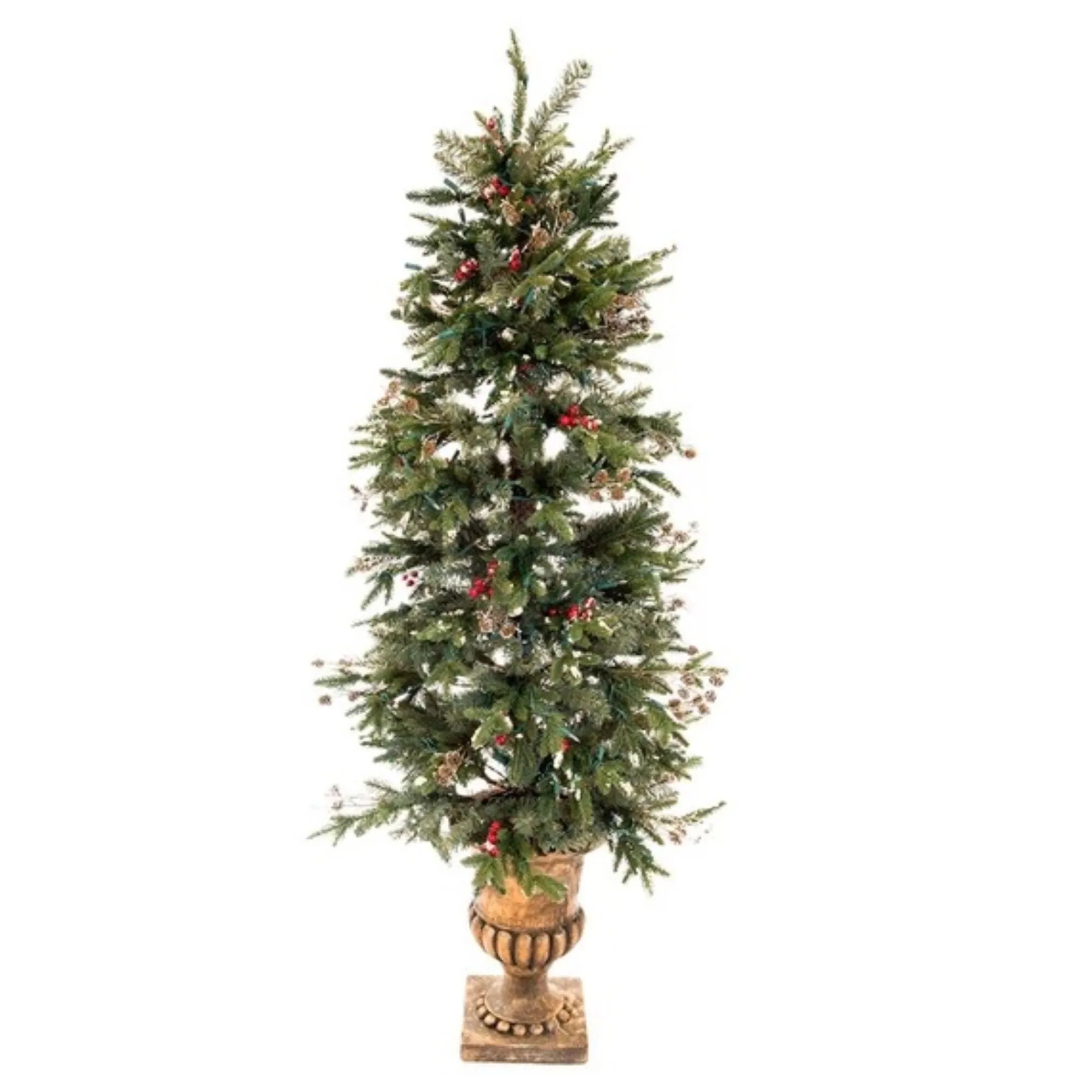 Northlight Tree Storage-Set Of 2 Red And Black Christmas Topiary Storage Bags With Drawstring 36"