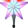 BlissLights Stars-Shining Star Christmas Tree Topper - Multicolored Led Light Show, Indoor Holiday Projector Lighting (Silver Trim, Red Stars)