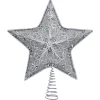 Kurt Adler Finials-Silver 5 Point Star Christmas Tree Topper Decoration 13.5 Inch S4341 New