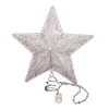 Kurt Adler Finials-Silver Snowfall Star Lighted Christmas Tree Topper Decoration 14 Inch Ul2503 New