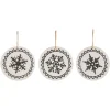 Gallerie II Snowflake-Snowflake Silhouettes Decor Decoration Ornaments, Set Of 3
