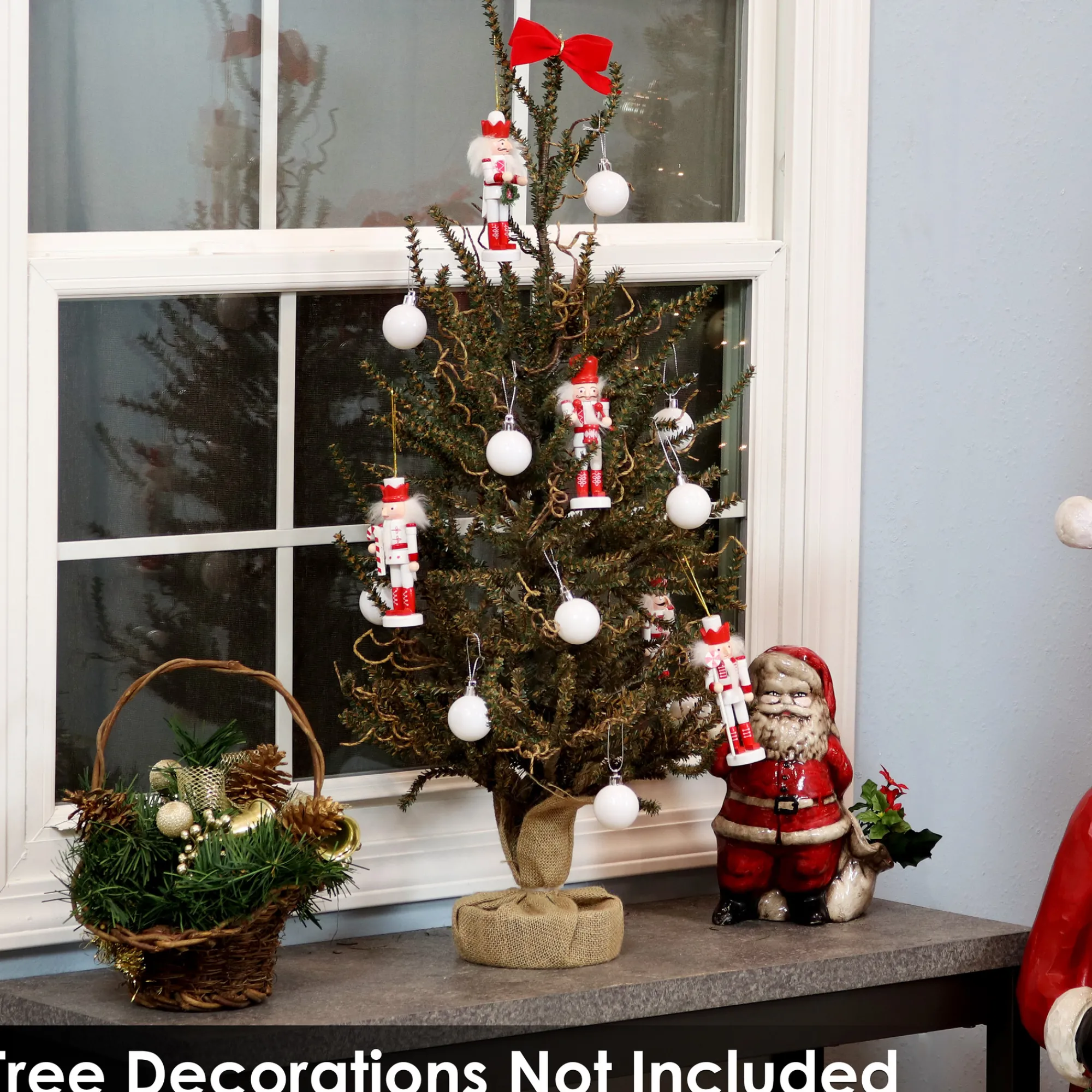 Sunnydaze Decor Unlit-Sunnydaze Homespun Holiday Artificial Christmas - 3-Foot Tall - Green