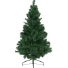 Sunnydaze Decor Unlit-Sunnydaze Indoor Artificial Unlit Canadian Pine Full Christmas Tree With Metal Stand And Hinged Branches - 4' - Green