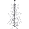 Sunnydaze Decor Unlit-Sunnydaze Indoor Metal Noelle Christmas Holiday Ornament Craft Bauble Tree Holder Display - 60" - Black