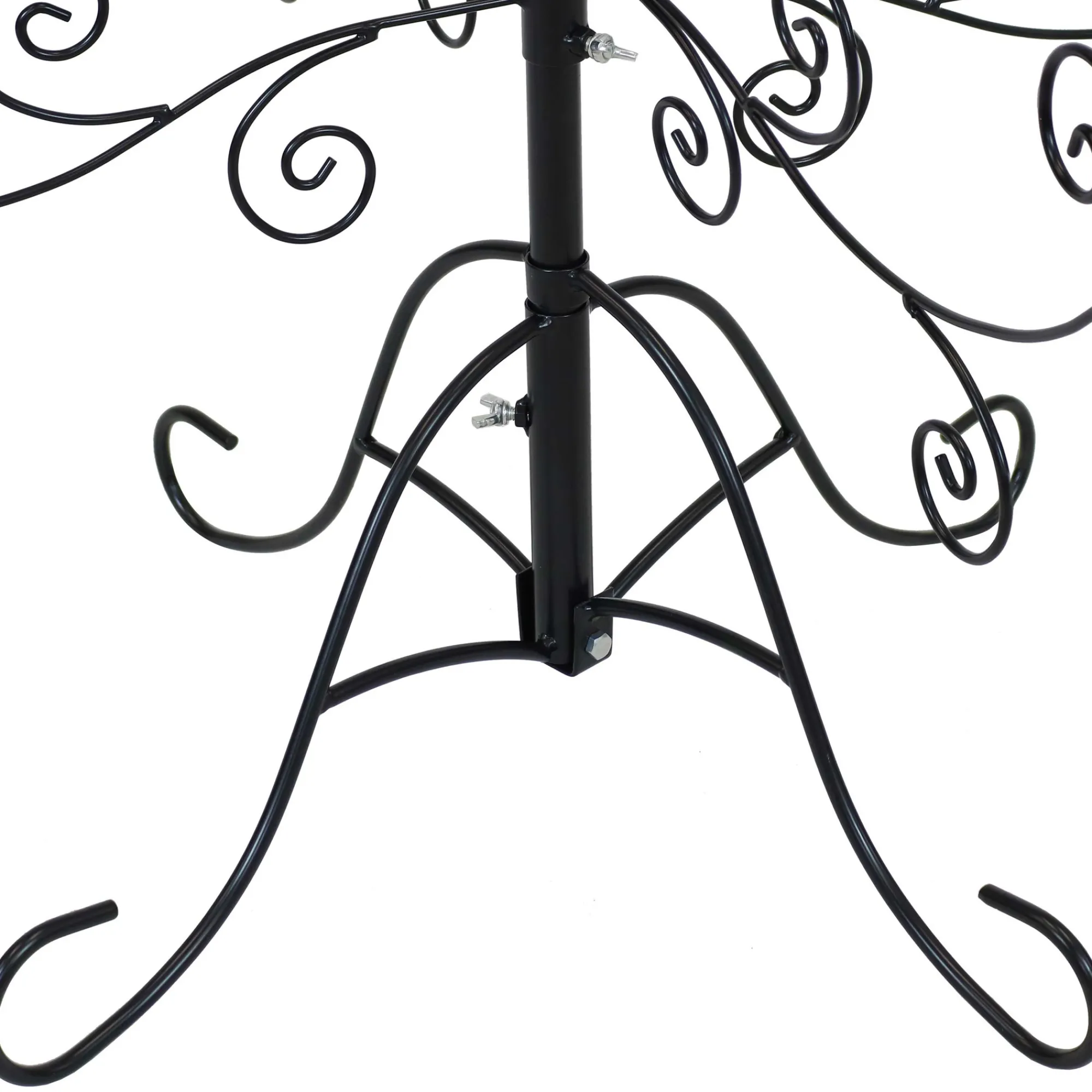 Sunnydaze Decor Unlit-Sunnydaze Indoor Metal Noelle Christmas Holiday Ornament Craft Bauble Tree Holder Display - 60" - Black