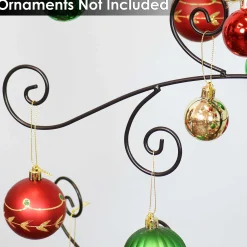 Sunnydaze Decor Unlit-Sunnydaze Indoor Metal Noelle Christmas Holiday Ornament Craft Bauble Tree Holder Display - 60