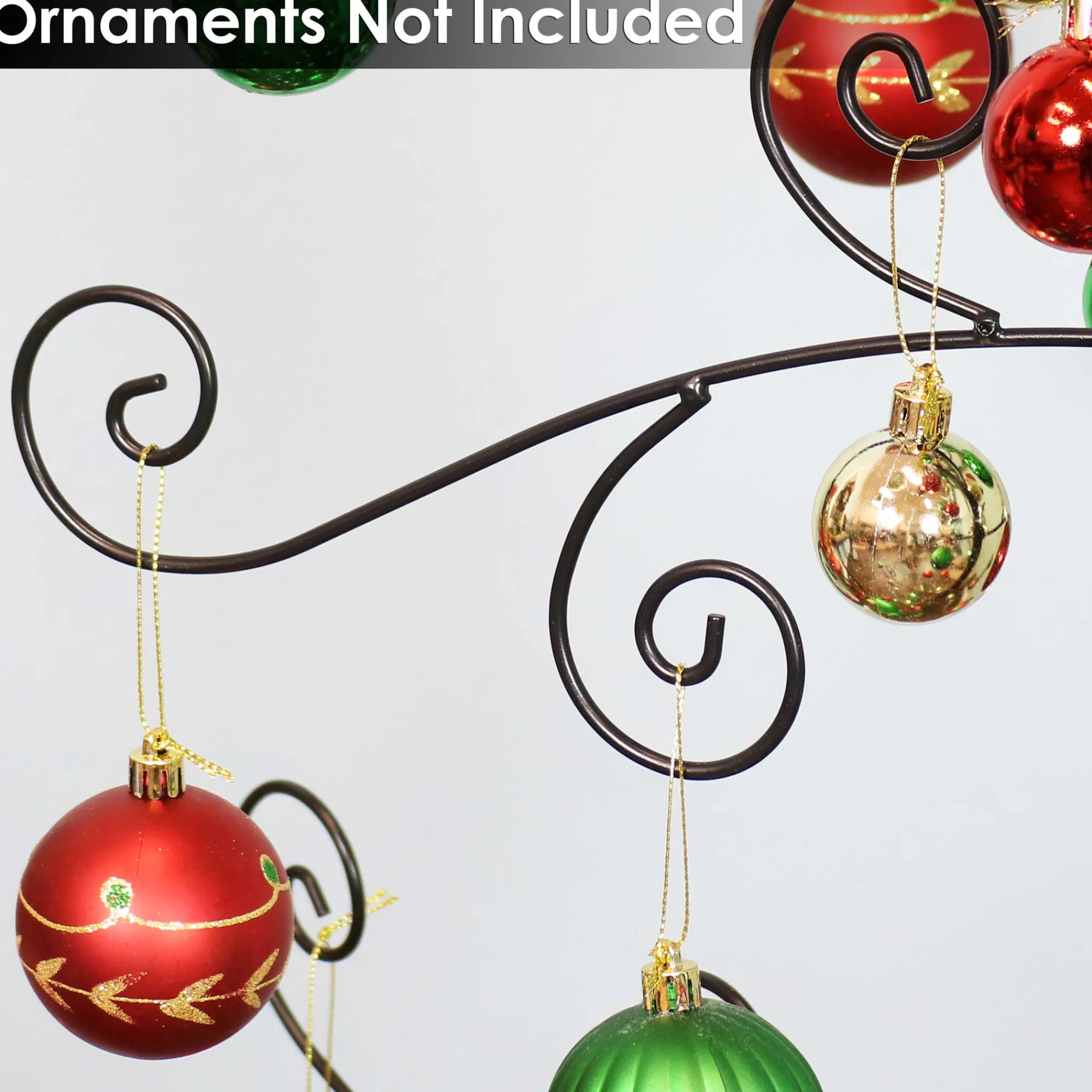 Sunnydaze Decor Unlit-Sunnydaze Indoor Metal Noelle Christmas Holiday Ornament Craft Bauble Tree Holder Display - 60" - Black