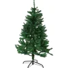 Sunnydaze Decor Unlit-Sunnydaze Indoor Unlit Faux Tannenbaum Slim Evergreen Christmas Tree With Hinged Branches - 4' - Green
