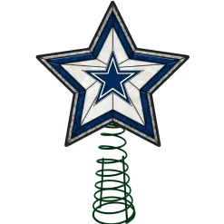 The Memory Company Stars- 10" Lighted Blue And White Star Nfl Dallas Cowboys Christmas Tree Topper - Nfl-Dal-690