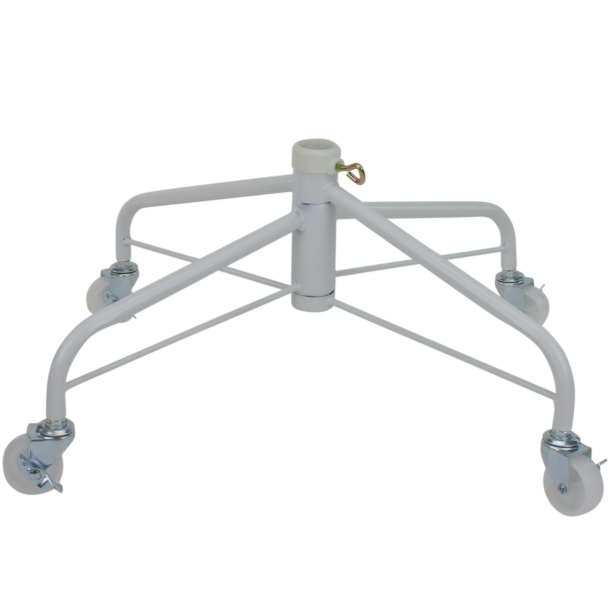 Northlight Artificial Tree Stands-White Metal Rolling Christmas Tree Stand For 6.5'-7.5' Artificial Trees